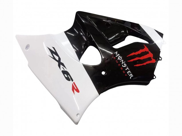 Carenados Moto Kawasaki ZX6R 2000-2002 - Blanco Negro Rojo Monstruo Asequibles