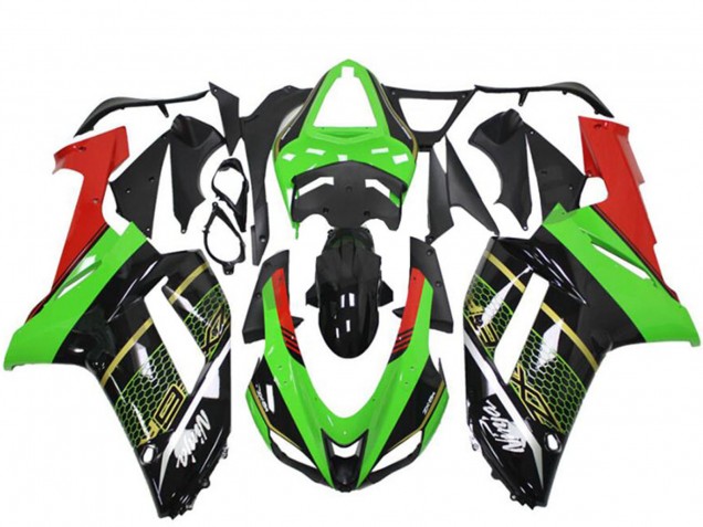 Carenado Moto Kawasaki ZX6R 2007-2008 - Verde Negro Asequibles