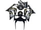 Carenados Moto Kawasaki ZX6R 2003-2004 - Negro Brillante Blanco Motul Lucky Strike Asequibles