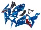 Carenados Moto Kawasaki ZX6R 2003-2004 - Azul Blanco Rojo Tiburón Asequibles