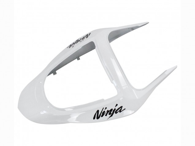 Carenados Moto Kawasaki ZX6R 2003-2004 - Blanco Negro Calcomanías Asequibles