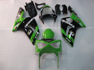 Carenados Moto Kawasaki ZX6R 2003-2004 - Verde Negro Elf Bridgestone Asequibles