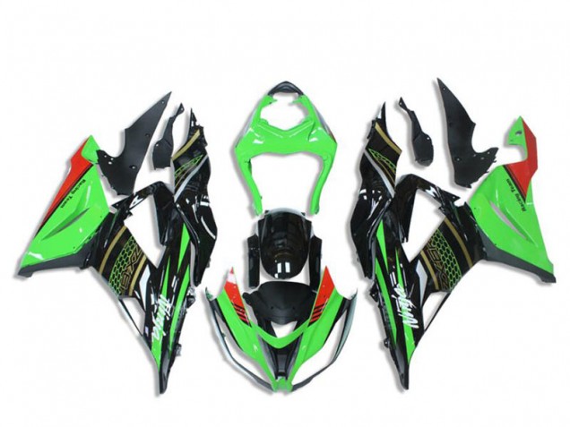 Carenados Moto Kawasaki ZX6R 2013-2018 - Verde Negro Brillante Rojo Honeycomb Asequibles