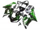 Carenado Moto Kawasaki ZX6R 2005-2006 - Negro Brillante Verde Llama Asequibles