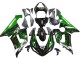 Carenado Moto Kawasaki ZX6R 2005-2006 - Negro Brillante Verde Llama Asequibles