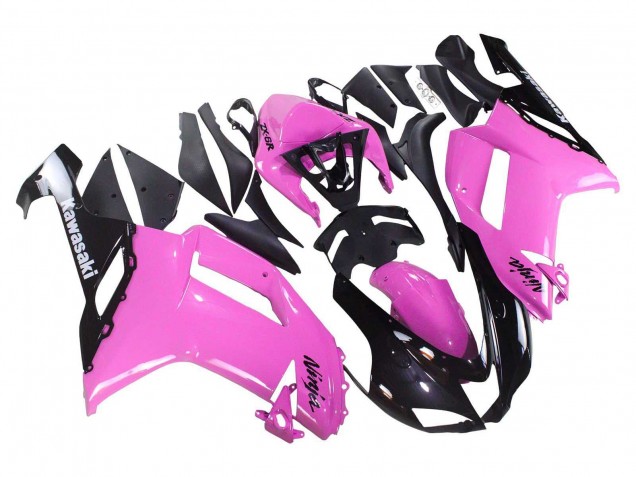 Carenados Moto Kawasaki ZX6R 2007-2008 - Negro Rosa Ninja Asequibles