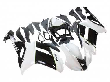 Carenados Moto Kawasaki ZX6R 2007-2008 - Negro Blanco Ninja Asequibles