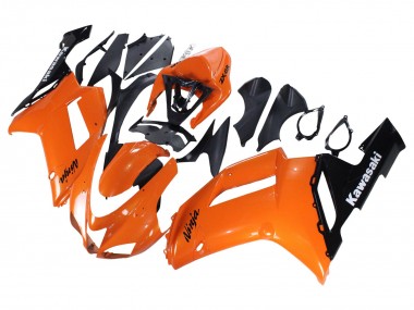 Carenados Moto Kawasaki ZX6R 2007-2008 - Naranja Negro Ninja Asequibles