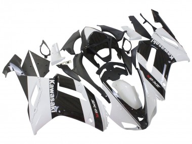 Carenado Moto Kawasaki ZX6R 2007-2008 - Blanco Negro Asequibles