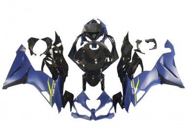 Carenado Moto Kawasaki ZX6R 2009-2012 - Azul Negro Brillante Amarillo Asequibles