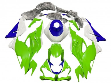 Carenados Moto Kawasaki ZX6R 2019-2022 - Blanco Azul Verde Asequibles