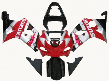 Carenados Moto Suzuki GSXR1000 2000-2002 - Rojo Plata Blanco Negro Asequibles