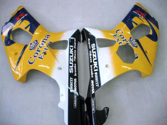 Carenados Moto Suzuki GSXR1000 2000-2002 - Amarillo Azul Oscuro Blanco Motul Corona Asequibles