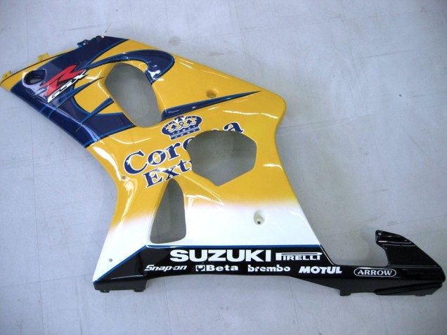 Carenados Moto Suzuki GSXR1000 2000-2002 - Amarillo Azul Oscuro Blanco Motul Corona Asequibles