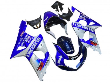 Carenados Moto Suzuki GSXR1000 2000-2002 - Azul Blanco Plata Castrol Dunlop Asequibles