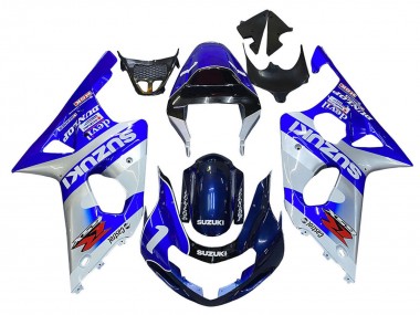 Carenados Moto Suzuki GSXR1000 2000-2002 - Azul Blanco Plata Castrol Dunlop Asequibles