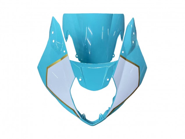 Carenados Moto Suzuki GSXR 1000 2003-2004 - Blanco Azul Claro Oro Asequibles