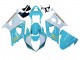 Carenados Moto Suzuki GSXR 1000 2003-2004 - Blanco Azul Claro Oro Asequibles