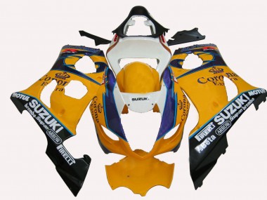 Carenados Moto Suzuki GSXR 1000 2003-2004 - Amarillo Blanco Azul Negro Corona Asequibles