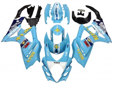Carenados Moto Suzuki GSXR 1000 2007-2008 - Azul Claro Amarillo Negro Motul Rizla Asequibles
