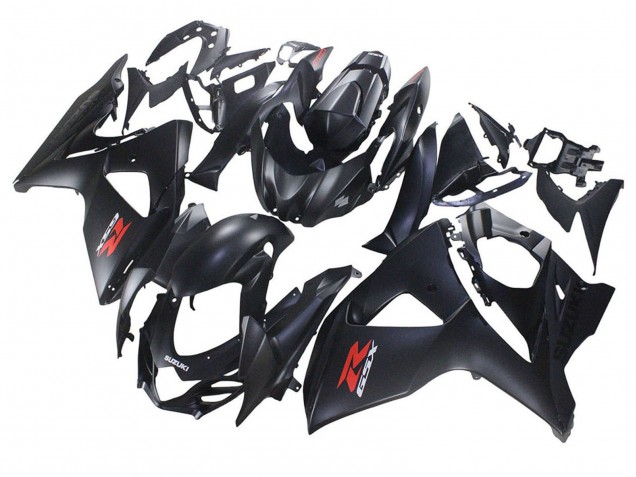 Carenados Moto Suzuki GSXR 1000 2007-2008 - Negro Mate Rojo Calcomanía Asequibles