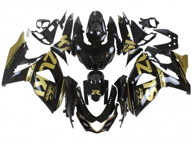 Carenados Moto Suzuki GSXR 1000 2009-2016 - Negro Brillante Oro Asequibles