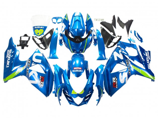 Carenados Moto Suzuki GSXR 1000 2009-2016 - Azul Claro Verde Motul 29 Ecstar Asequibles