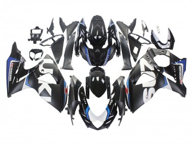 Carenados Moto Suzuki GSXR 1000 2009-2016 - Negro Mate Blanco Azul Asequibles