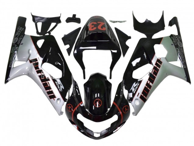Carenados Moto Suzuki GSXR 1000 2009-2016 - Negro Brillante Blanco Rojo Jordan 23 Asequibles