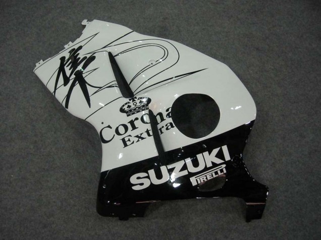 Carenados Moto Suzuki GSXR 1300 Hayabusa 1996-2007 - Blanco Negro Corona Asequibles