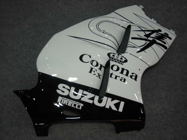 Carenados Moto Suzuki GSXR 1300 Hayabusa 1996-2007 - Blanco Negro Corona Asequibles