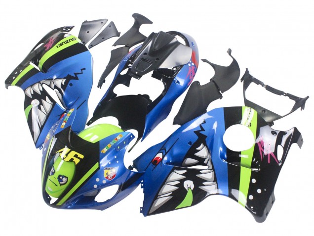 Carenados Moto Suzuki GSXR 1300 Hayabusa 1996-2007 - Azul Verde Tiburón 46 Asequibles