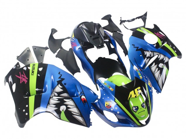 Carenados Moto Suzuki GSXR 1300 Hayabusa 1996-2007 - Azul Verde Tiburón 46 Asequibles