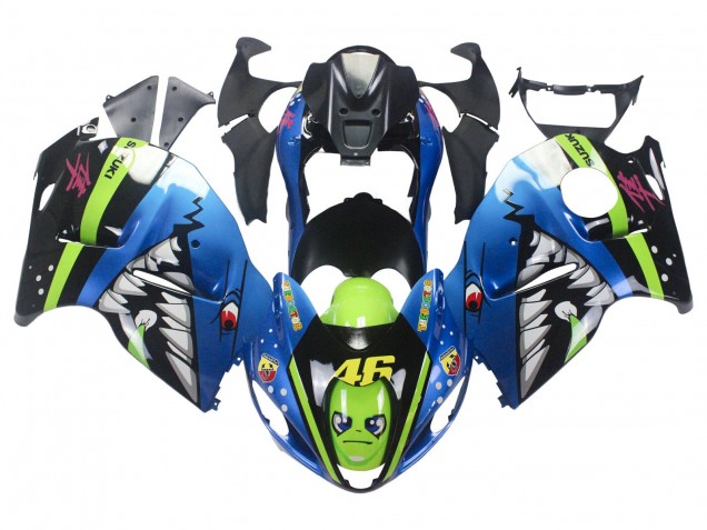 Carenados Moto Suzuki GSXR 1300 Hayabusa 1996-2007 - Azul Verde Tiburón 46 Asequibles