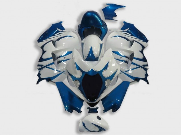 Carenados Moto Suzuki GSXR 1300 Hayabusa 1996-2007 - Blanco Azul Oscuro Asequibles