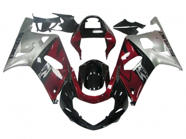 Carenados Moto Suzuki GSXR 600 / GSXR 750 1996-2000 - Azul Oscuro Blanco Asequibles