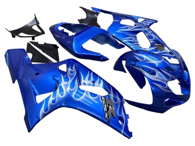 Carenados Moto Suzuki GSXR 600 / GSXR 750 2001-2003 - Azul Blanco Llama Asequibles