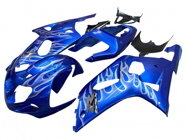 Carenados Moto Suzuki GSXR 600 / GSXR 750 2001-2003 - Azul Blanco Llama Asequibles