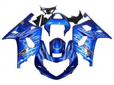 Carenados Moto Suzuki GSXR 600 / GSXR 750 2001-2003 - Azul Blanco Llama Asequibles