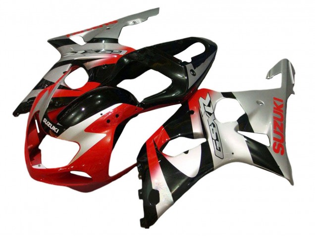 Kits Carenado Moto Suzuki GSXR 600 / GSXR 750 2001-2003 - Plata Rojo Negro Brillante Asequibles