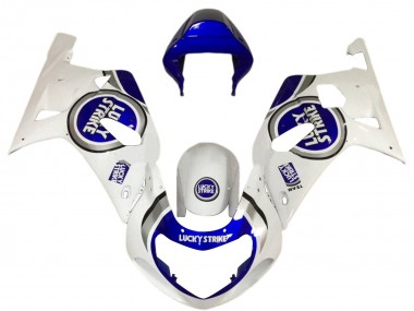 Carenados Moto Suzuki GSXR 600 / GSXR 750 2001-2003 - Blanco Azul Lucky Strike Asequibles