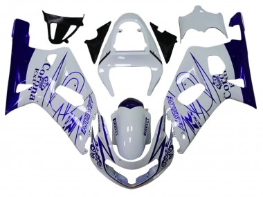 Carenados Moto Suzuki GSXR 600 / GSXR 750 2001-2003 - Blanco Azul Corona Alstare Asequibles