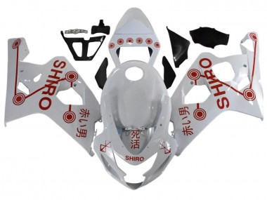 Carenados Moto Suzuki GSXR 600 / GSXR 750 2001-2003 - Blanco Rojo Shiro Asequibles