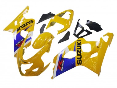 Carenado Moto Suzuki GSXR 600 / GSXR 750 2004-2005 - Amarillo Blanco Azul Negro Asequibles