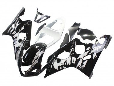 Carenado Moto Suzuki GSXR 600 / GSXR 750 2004-2005 - Blanco Negro Asequibles