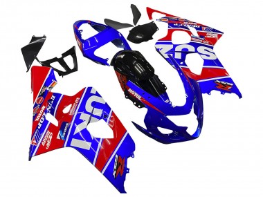 Carenados Moto Suzuki GSXR 600 / GSXR 750 2004-2005 - Azul Rojo Negro Motul Dunlop Asequibles