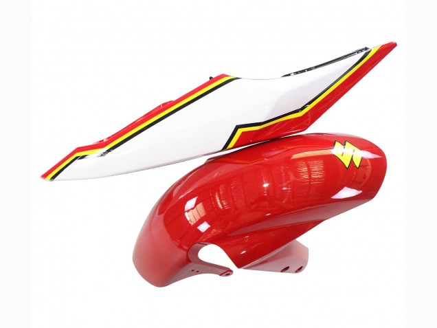 Carenados Moto Suzuki GSXR 600 / GSXR 750 2004-2005 - Blanco Rojo Amarillo Michelin Texaon Heron 7 Asequibles