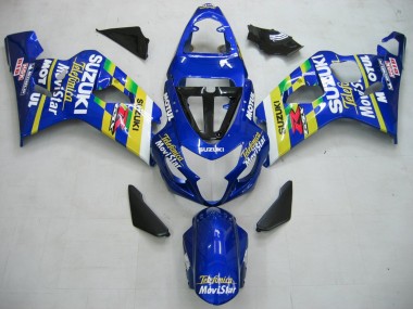 Carenados Moto Suzuki GSXR 600 / GSXR 750 2004-2005 - Azul Blanco Amarillo Verde Telefonica Motul MoviStar Asequibles