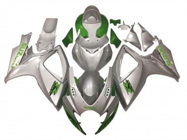 Carenados Moto Suzuki GSXR 600 / GSXR 750 2006-2007 - Plata Verde Asequibles