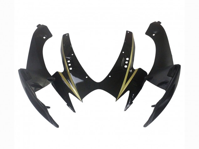 Carenados Moto Suzuki GSXR 600 / GSXR 750 2006-2007 - Negro Brillante Oro Raya Asequibles